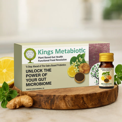 Kings Metabiotic herbal probiotic beverage 'India's First Herbal Probiotic Beverage'.